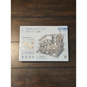 ROKR 3D-Marble Night City Marble Run LGA01 Gears/Steel Balls Wood Puzzle Sealed